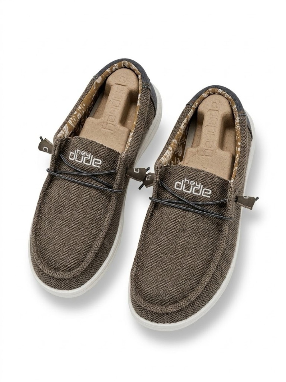 NWT Hey Dude Wally Paisley Chocolate Loafers - Men’s 10